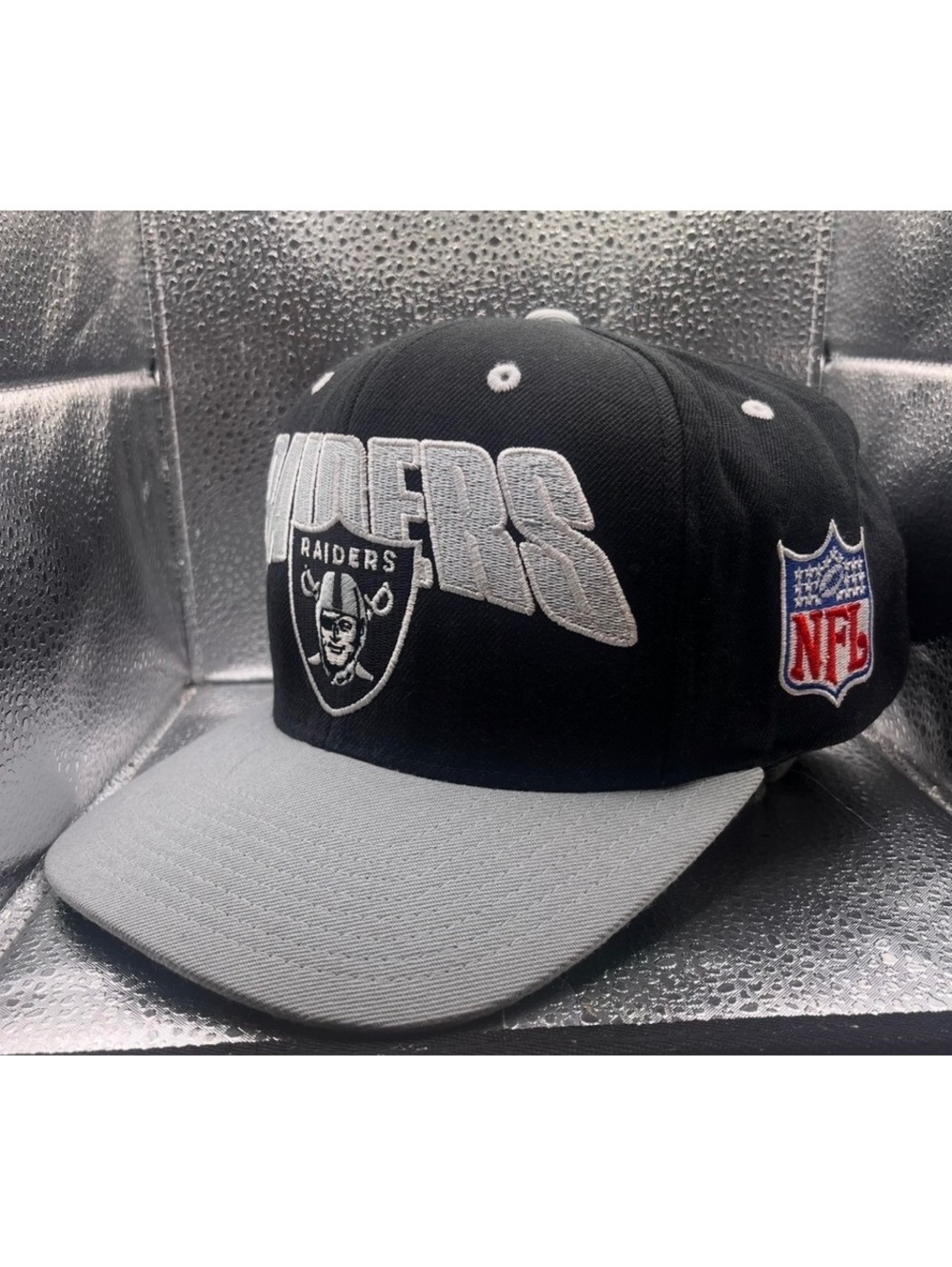 MITCHELL & NESS NFL VINTAGE COLLECTION RAIDERS WOOL EMBROIDERED SNAPBACK CAP HAT